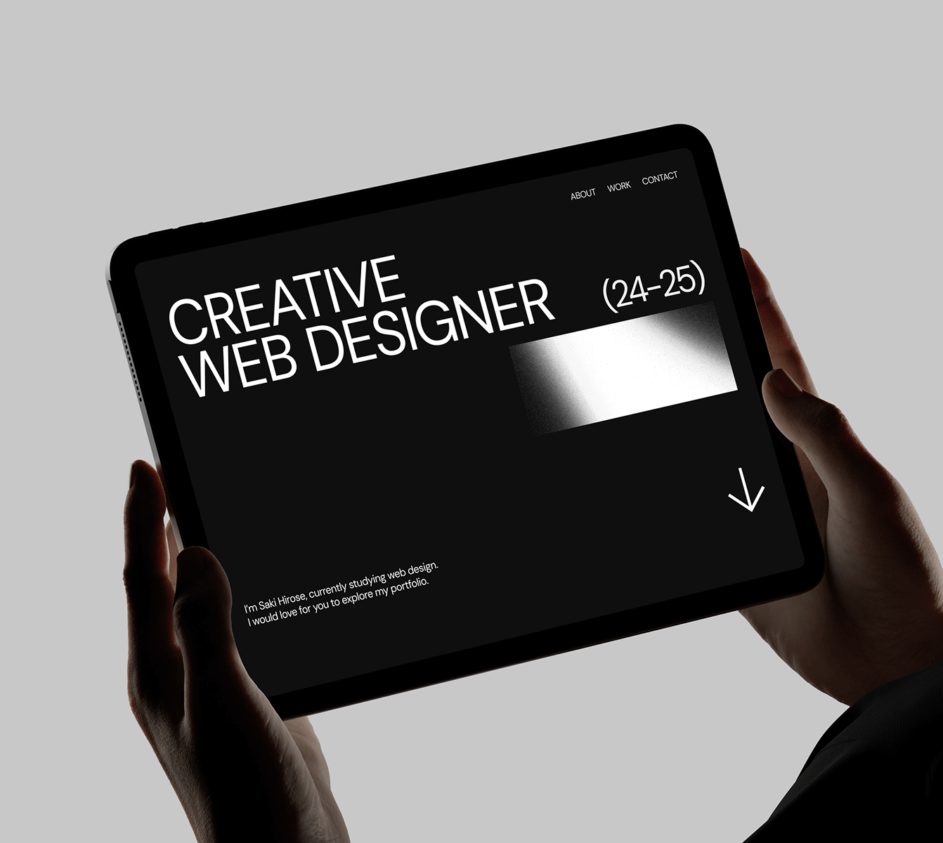 Portfolio site mockup